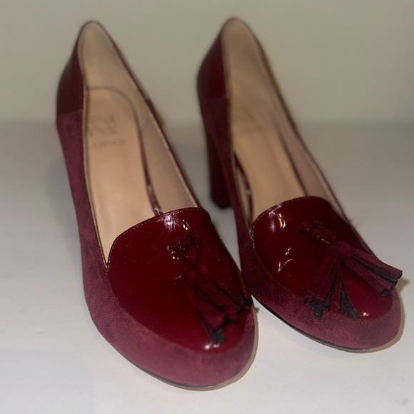 LEHOOR | Chunky Block High Heel Fringe Pumps size 8 - Picture 4 of 7